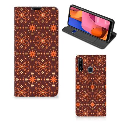 Samsung Galaxy A20s | Hoesje met Magneet | Batik Brown