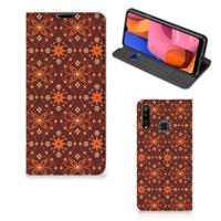 Samsung Galaxy A20s | Hoesje met Magneet | Batik Brown