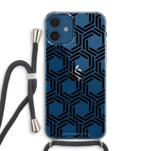 Geometrisch patroon: iPhone 12 Transparant Hoesje met koord