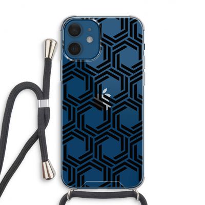 Geometrisch patroon: iPhone 12 Transparant Hoesje met koord