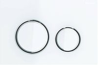Geberit Sigma 50 (ex Sigma 21) bedieningspaneel glas wit/chroom/glas wit voor Sigma reservoirs 8cm (UP720) en 12cm (UP320)