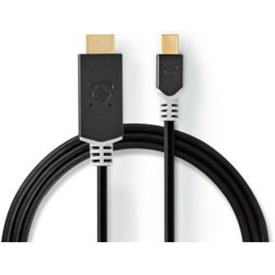 Mini-DisplayPort - HDMI-Kabel | Mini-DisplayPort Male - HDMI Male | 2,0 m | Antraciet