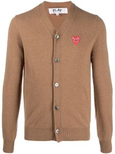 Comme Des Garçons Play cardigan à patch logo - Marron