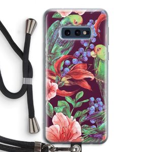 Papegaaien: Samsung Galaxy S10e Transparant Hoesje met koord