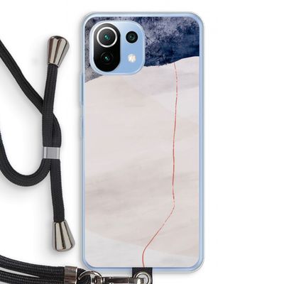 Stone White: Xiaomi Mi 11 Lite Transparant Hoesje met koord