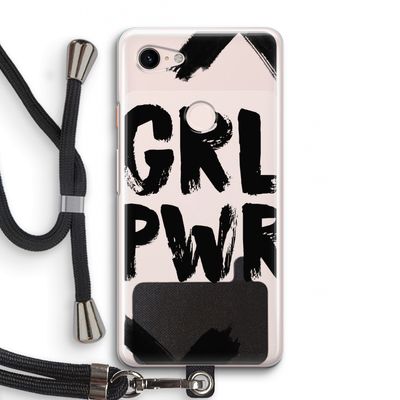 Girl Power #2: Pixel 3 Transparant Hoesje met koord