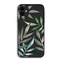 Tropical watercolor leaves: iPhone 11 Biologisch afbreekbaar hoesje