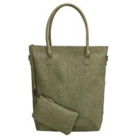 Zebra Trends - Natural Bag Shopper met Rits - Kartel Army Green Croco Zebra Trends - Natural Bag Shopper met Rits - Kartel Army Green Croco