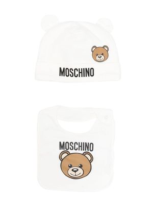 Moschino Kids bonnet à motif Teddy Bear - Blanc