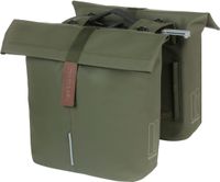Basil tas city dubbel mik vegan leather | moss green