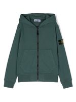 Stone Island Junior hoodie en coton à fermeture zippée - Vert - thumbnail