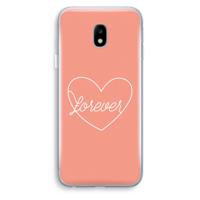 Forever heart: Samsung Galaxy J3 (2017) Transparant Hoesje