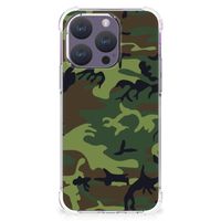 iPhone 15 Pro Doorzichtige Silicone Hoesje Army Dark - thumbnail