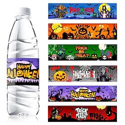 24 stuks halloween feestdecoratie waterflesstickers spookfestival creatieve stickers drankflesstickers Lightinthebox