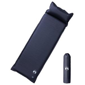 VidaXL Kampeermatras met kussen zelfopblazend 1-persoons grijs