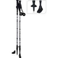 Gezond bewegen set 2x stuks Nordic Walking verstelbare wandelstokken - thumbnail