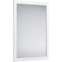 Elegante Rechthoekige Raamspiegel Wit MDF - Trion Mik