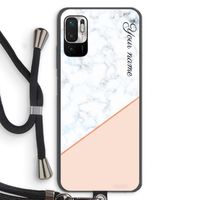 Marmer in stijl: Xiaomi Redmi Note 10 5G Transparant Hoesje met koord
