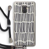 Moroccan stripes: Samsung Galaxy A8 (2018) Transparant Hoesje met koord