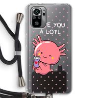 Love You A Lotl: Xiaomi Redmi Note 10S Transparant Hoesje met koord