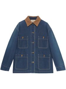 Gucci longline denim jacket - Bleu