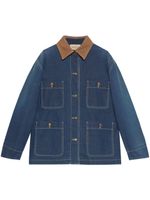 Gucci longline denim jacket - Bleu