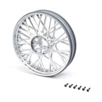 Losi - Front Wheel Set, Satin Chrome (LOS46002) - thumbnail