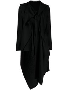 Yohji Yamamoto veste en laine à design asymétrique - Noir