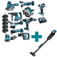Makita DLX1036TJ1 Accu Combiset 10-delig 18V 5.0Ah in Mbox