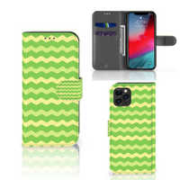 Apple iPhone 11 Pro Telefoon Hoesje Waves Green - thumbnail