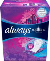 Always Always Pantyliners Radiant Normal 48s (Prod. 12/17)