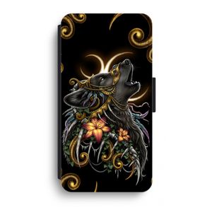 Huilende Wolf: iPhone XR Flip Hoesje