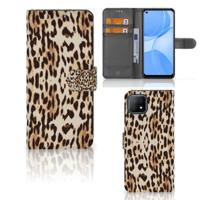 OPPO A73 5G | Telefoonhoesje | Met pasjeshouder | Leopard