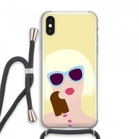 Ice cream: iPhone XS Max Transparant Hoesje met koord