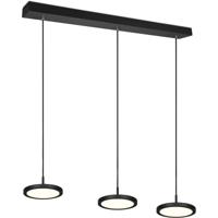 LED Hanglamp 30W - Dimbare 3-Lichts Hangverlichting - Warm Wit 3000K - Mat Zwart