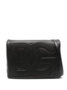 Dolce & Gabbana pochette DG en cuir - Noir