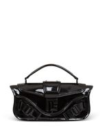 Balmain pochette Blaze en cuir à fini verni - Noir - thumbnail