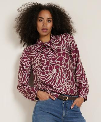 animalprint top met strik animalprint top met strik