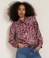 animalprint top met strik