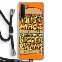 Big Macs Bigger Dreams: Oppo A91 Transparant Hoesje met koord