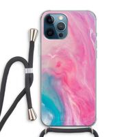Roze explosie: iPhone 12 Pro Max Transparant Hoesje met koord Roze explosie: iPhone 12 Pro Max Transparant Hoesje met koord