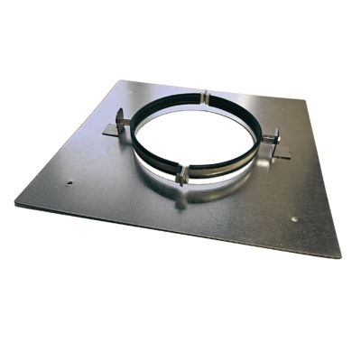 Verdiepingsondersteuning Voor Spirobuis Ø 200mm - Staal - Met Rubber Inlage