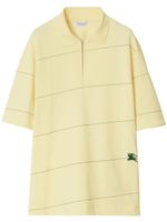 Burberry polo en coton à logo brodé - Jaune