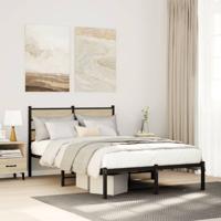 Bedframe zonder matras metaal sonoma eikenkleurig 120x200 cm