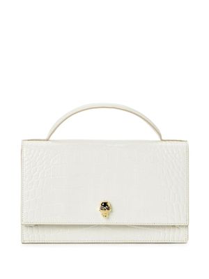 Alexander McQueen sac porté épaule médium à effet peau de crocodile - Tons neutres