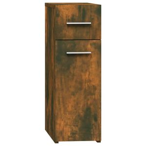 The Living Store Apothekerskast - Gerookt Eiken - 20 x 45.5 x 60 cm - Bewerkt Hout