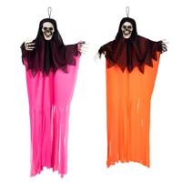 Boland spoken neon - 2x stuks - mix kleur - L90 cm - skelet - halloween - uv blacklight - decoratie