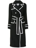 Thom Browne double-breasted silk coat - Bleu