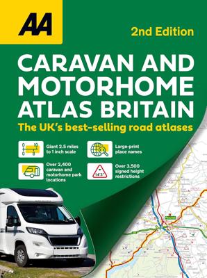 Campergids Road Map Britain Caravan & Motorhome Atlas 2026 | Ringband | AA Publishing