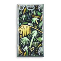Tropical Palms Dark: Sony Xperia XZ1 Compact Transparant Hoesje - thumbnail